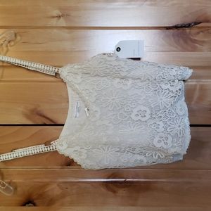 New Flower crocheted Lace Cami top - NWT